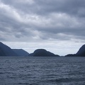 In Doubtful Sound, looking towards the entrance