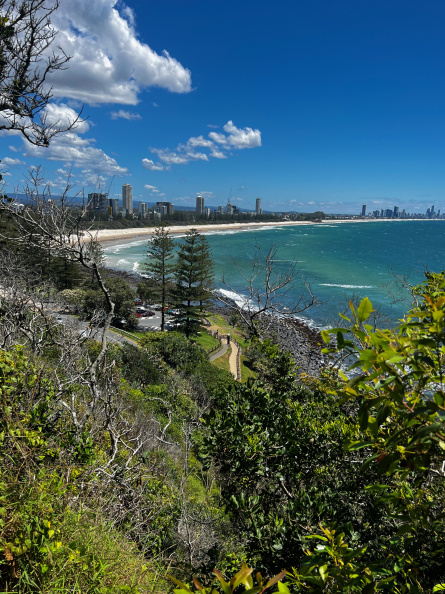 Looking north from Burleigh Heads National Park