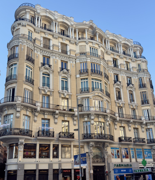 A beautiful apartment building in central Madrid
