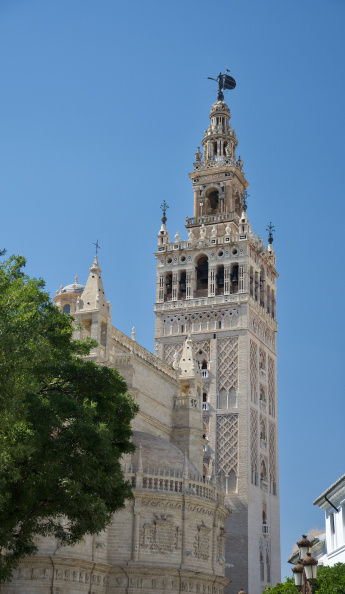 The bell tower of Seville Cathedral. (It used to be a mosque's minaret.)