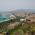 Looking down at Malaga from the Gibralfaro Castle