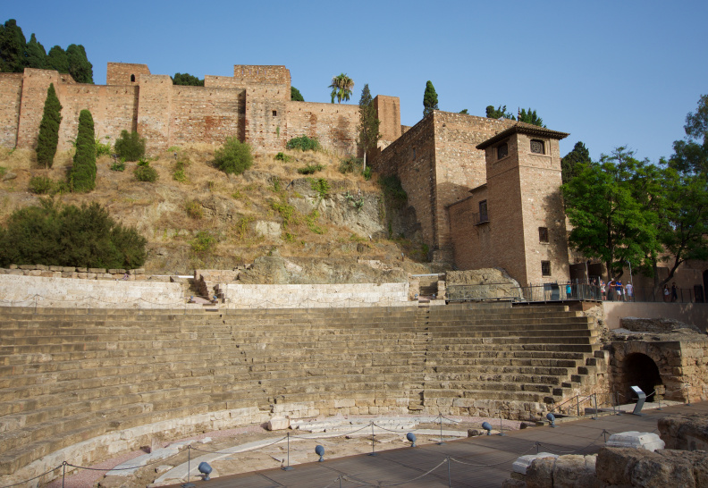 Malaga's Moorish "Alcazaba" (fortification), sits just above its Roman Theatre
